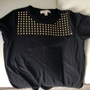 Michael Kors Black Studded T-Shirt